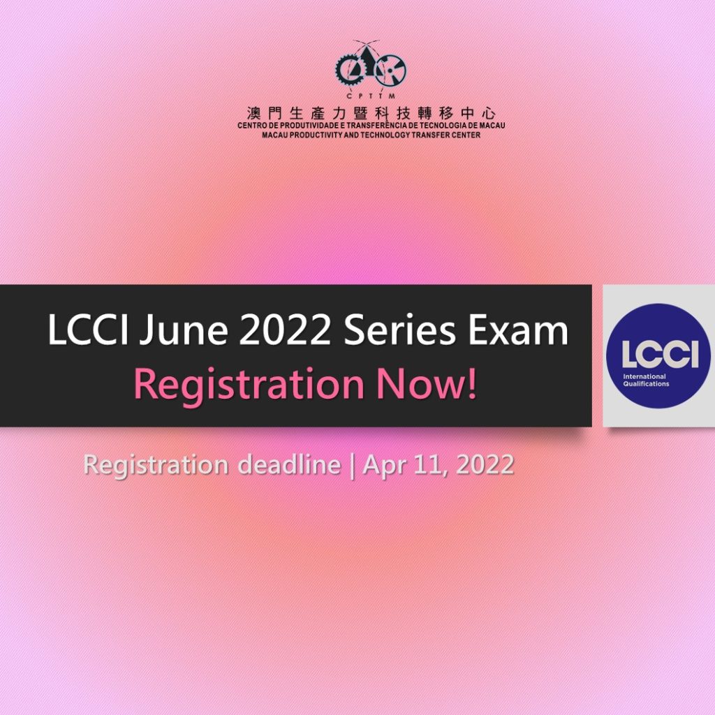 LCCI June 2022 Series Examination – Registration Closed