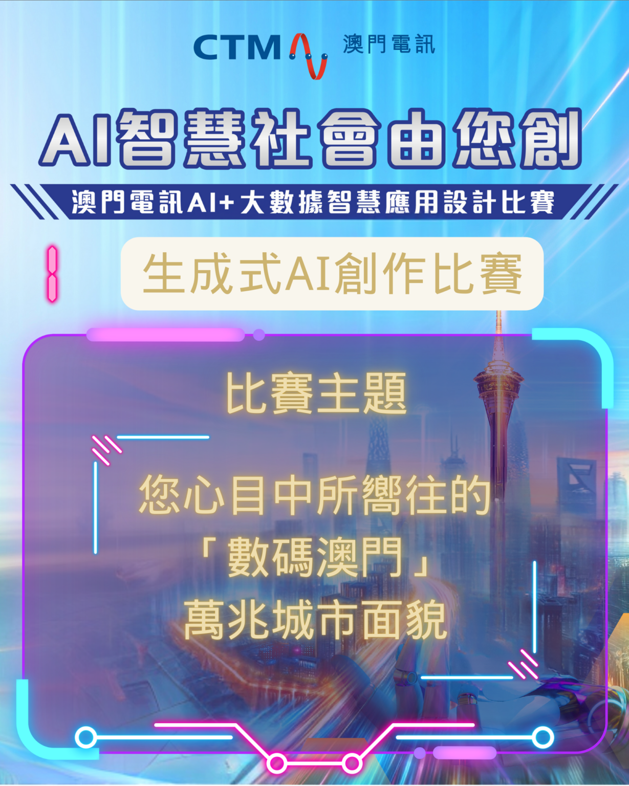 AI智慧社會由你創—澳門電訊AI+大數據智慧應用設計比賽 – 澳門生產力暨科技轉移中心